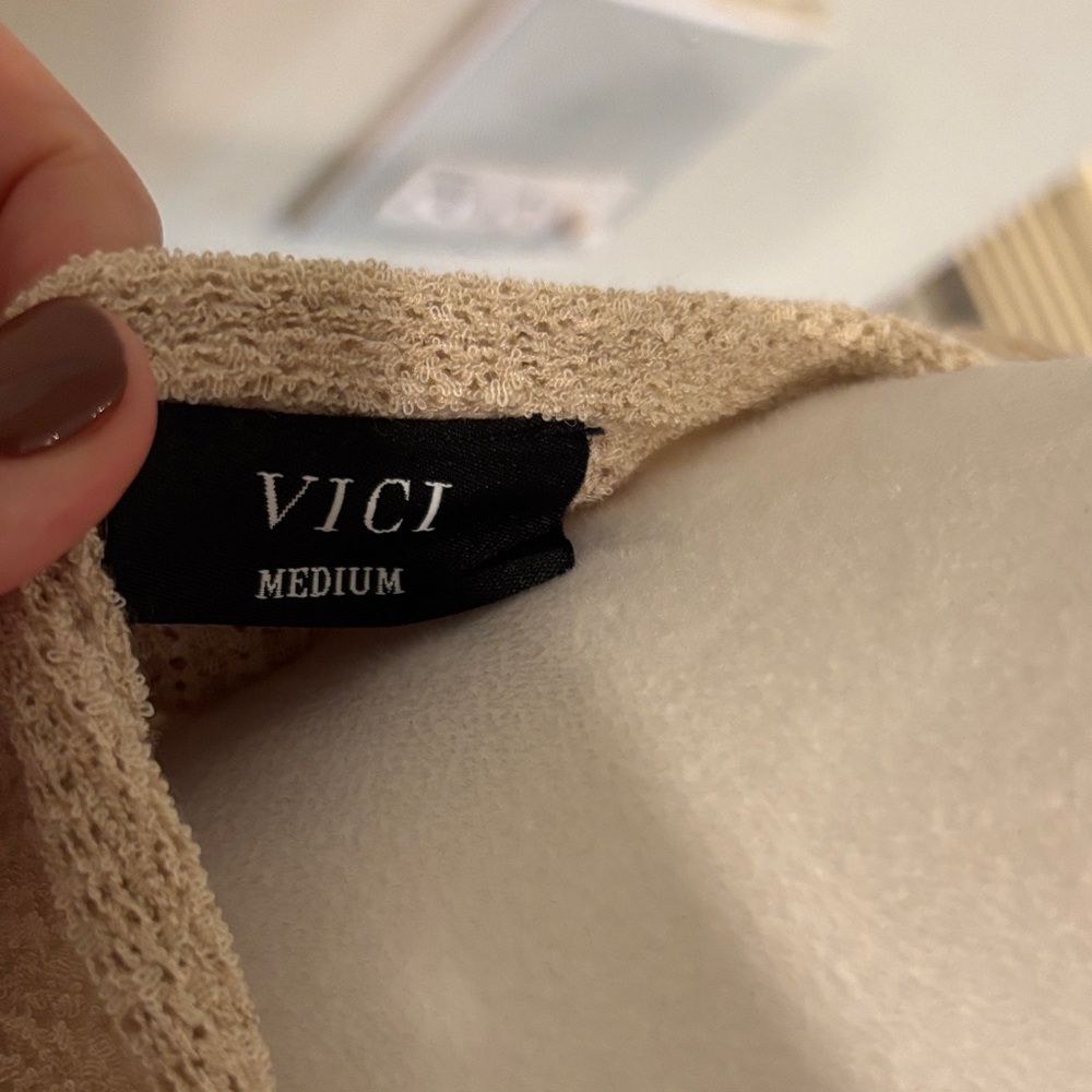 Vici Beige Knit Maxi Dress - Picture 2 of 4